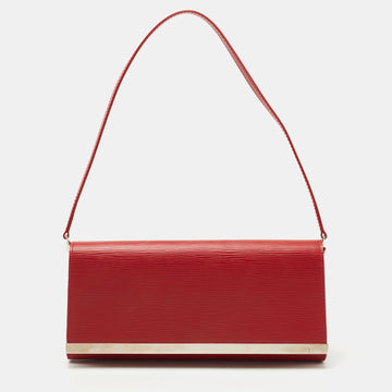 Louis Vuitton Red Epi Leather Sevigne Clutch Bag