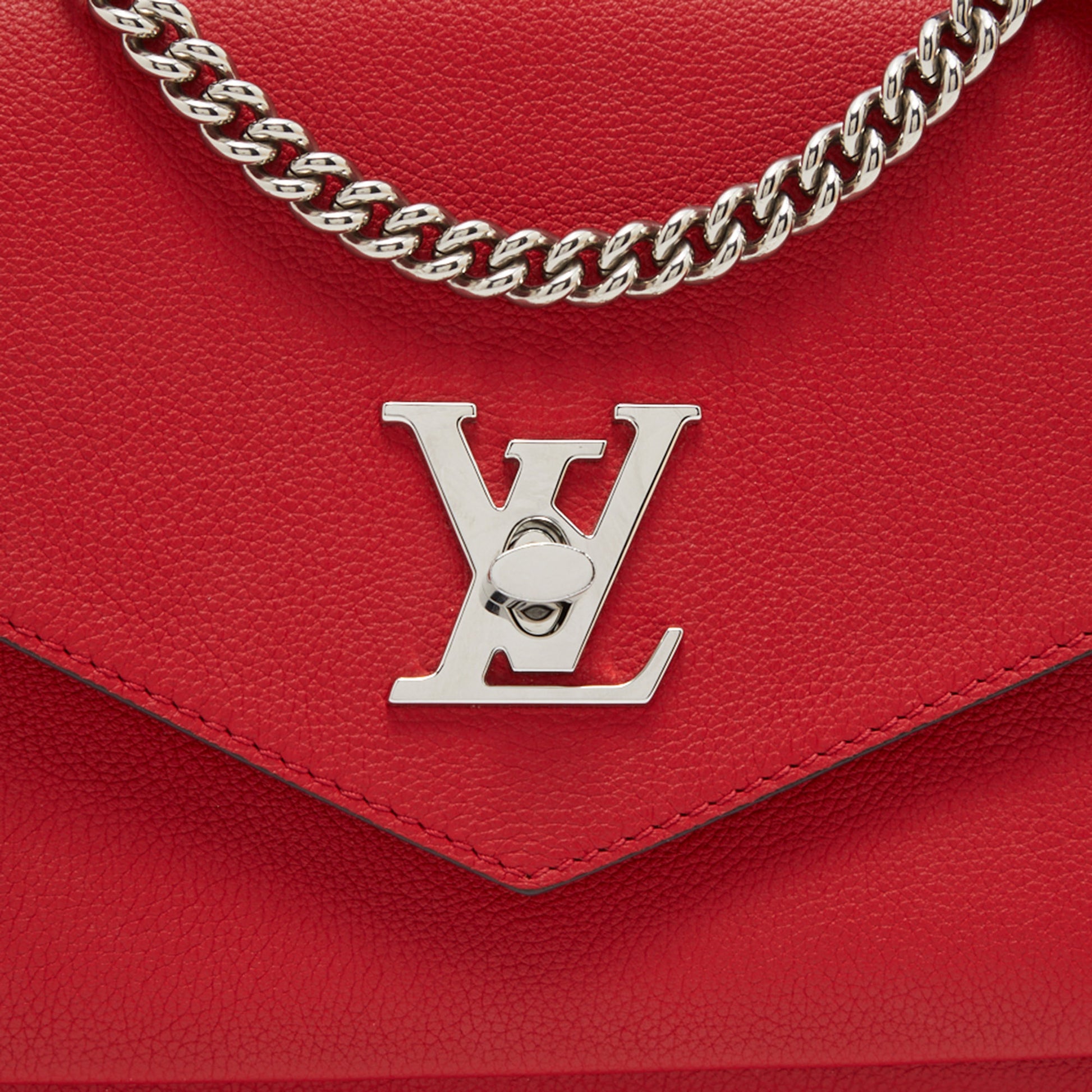 Mylockme leather handbag Louis Vuitton Red in Leather - 28111964