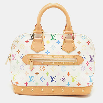 Louis Vuitton White/Multicolor Monogram Canvas Alma PM Bag