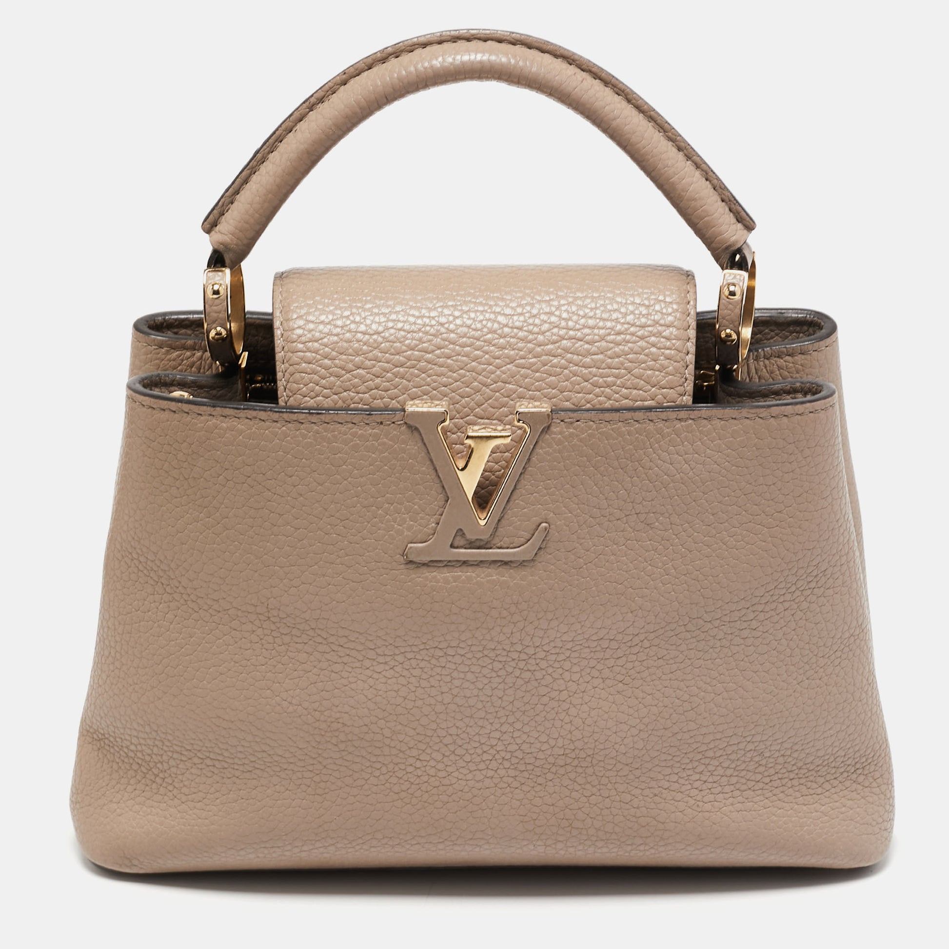 Louis Vuitton Beige Taurillon Leather Capucines GM Bag Louis Vuitton