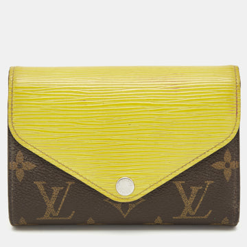 LOUIS VUITTON Pistache Epi Leather and Monogram Canvas Marie-Lou Compact Wallet