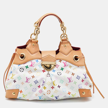 LOUIS VUITTON White Multicolore Monogram Canvas Ursula Bag