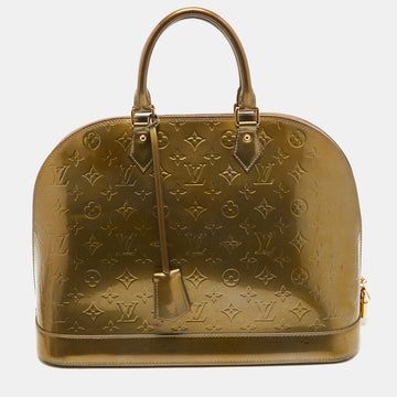 Louis Vuitton Green Monogram Vernis Alma GM Bag