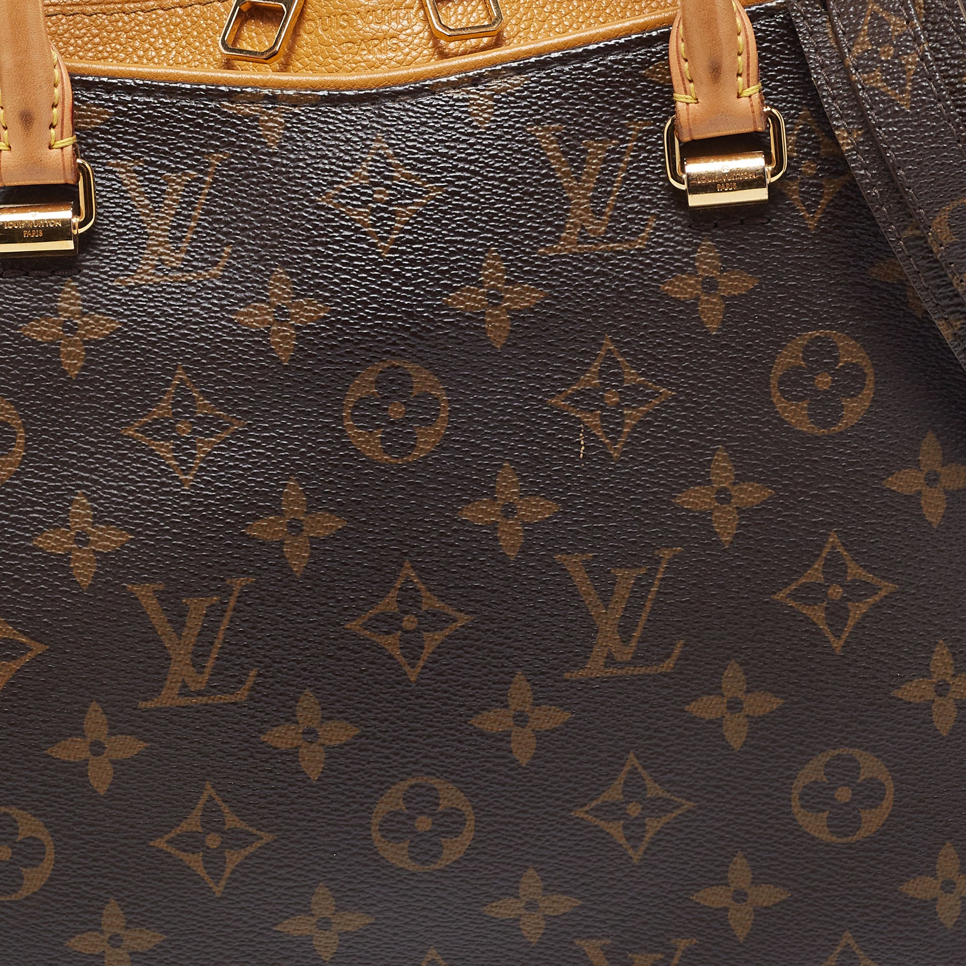 Louis Vuitton Saffran Monogram Canvas Pallas MM Bag Louis Vuitton