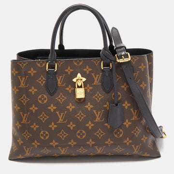 Louis Vuitton Black Monogram Canvas Flower Tote