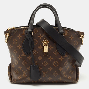 Louis Vuitton Black Monogram Canvas Flower Zipped PM Bag