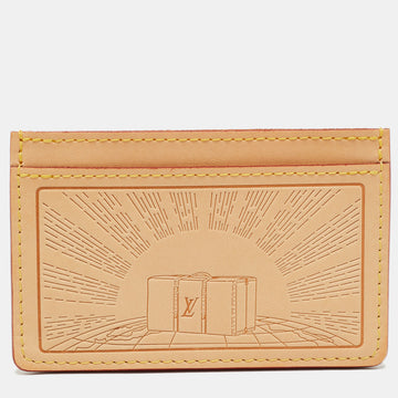 LOUIS VUITTON Vachetta Leather Earth Trunks Card Holder