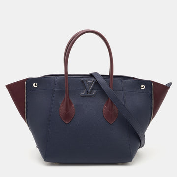 LOUIS VUITTON Navy Blue/Burgundy Leather Freedom Bag