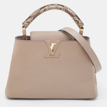 LOUIS VUITTON Galet Taurillon Leather Capucines BB Bag