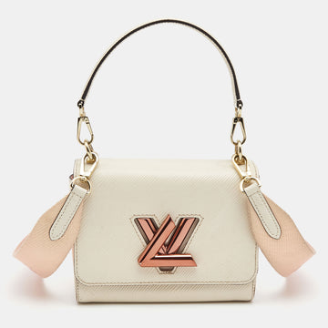 LOUIS VUITTON Quartz White Epi Leather Twist PM Bag