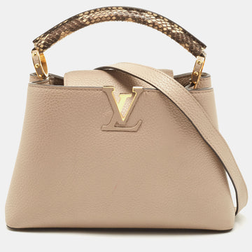 LOUIS VUITTON Galet Taurillon Leather Capucines BB Bag