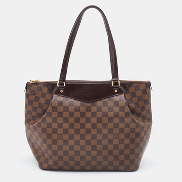 LOUIS VUITTON Damier Ebene Canvas and Leather Westminister GM Bag