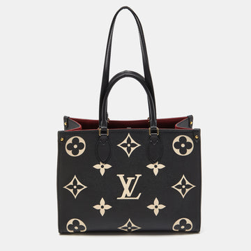 LOUIS VUITTON Bicolor Monogram Empriente Leather Giant Onthego MM Bag