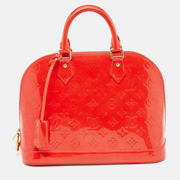 LOUIS VUITTON Rouge Grenadine Monogram Vernis Alma PM Bag