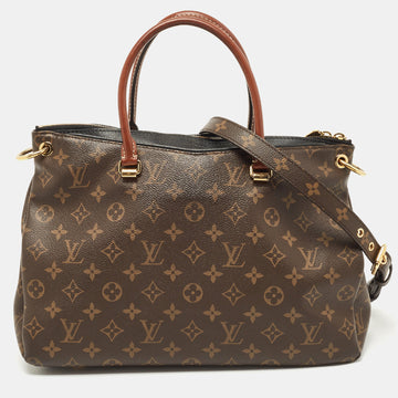 LOUIS VUITTON Black Monogram Canvas Pallas MM Bag