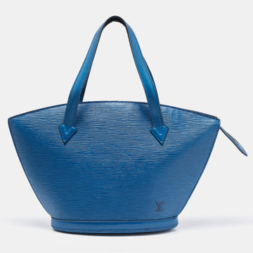 LOUIS VUITTON Toledo Blue Epi Leather Saint Jacques PM Bag