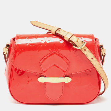 LOUIS VUITTON Rouge Grenadine Monogram Vernis Bellflower PM Bag