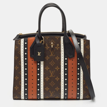 LOUIS VUITTON Multicolor/Monogram Canvas and Brogues Leather City Steamer MM Bag