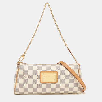 LOUIS VUITTON Damier Azur Canvas Eva Pochette Bag