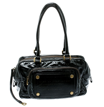 Marc By Marc Jacobs Totally Turnlock Percy Black Leather Cross Body Bag  Purse