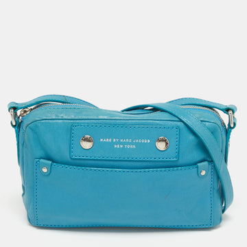 Marc by Marc Jacobs Turquoise Blue Leather Crossbody Bag