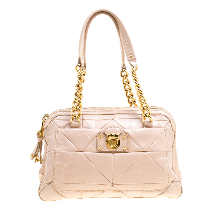 Marc jacobs quilted discount bag with gold chain