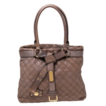 Marc Jacobs Brown Quilted Leather Casey Tote