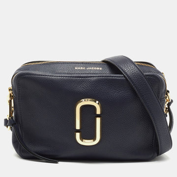 Marc Jacobs Navy Blue Leather Snapshot Crossbody Bag