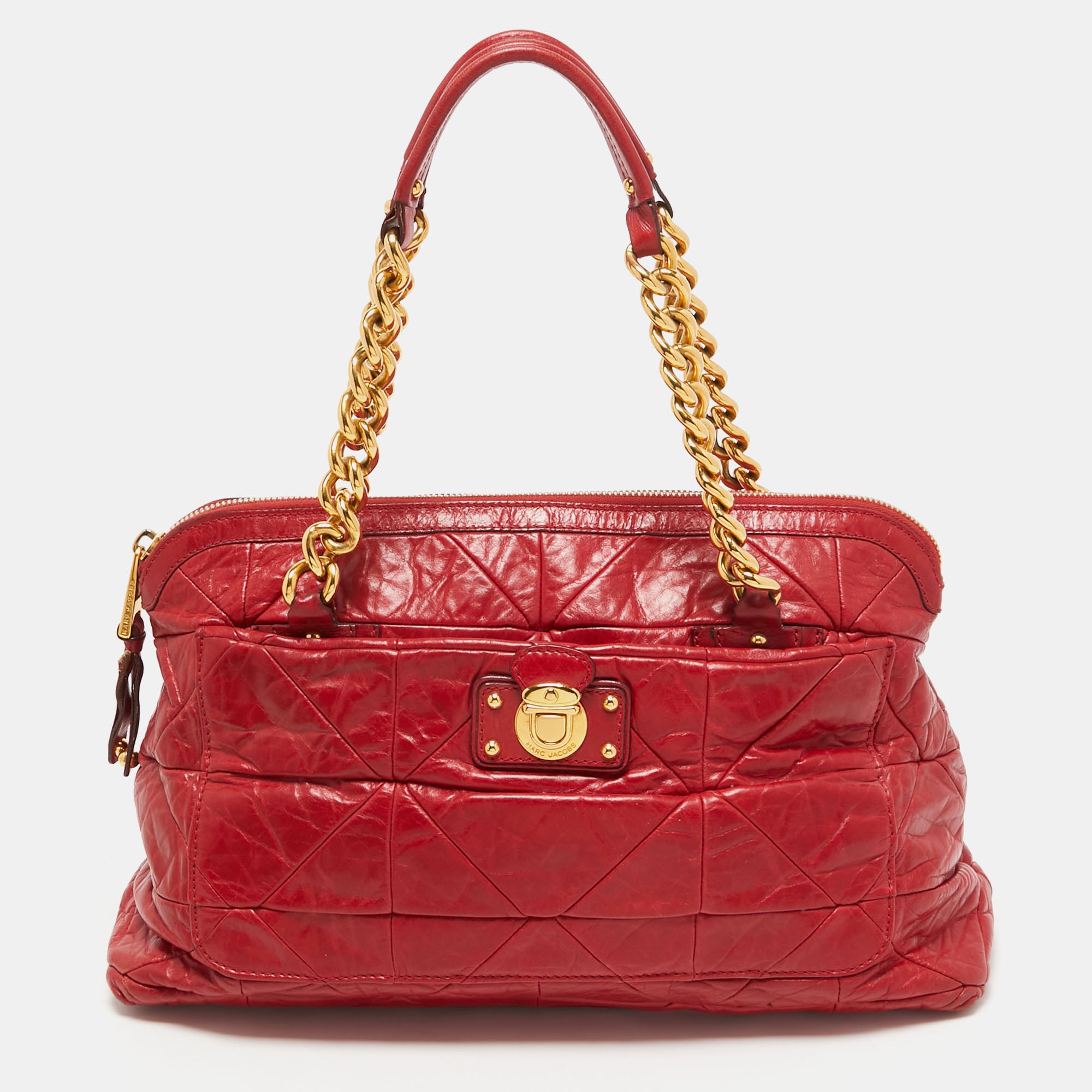 Marc jacobs discount red quilted bag