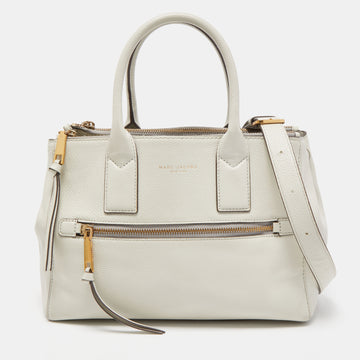 MARC JACOBS Off White Leather Gotham North South Tote