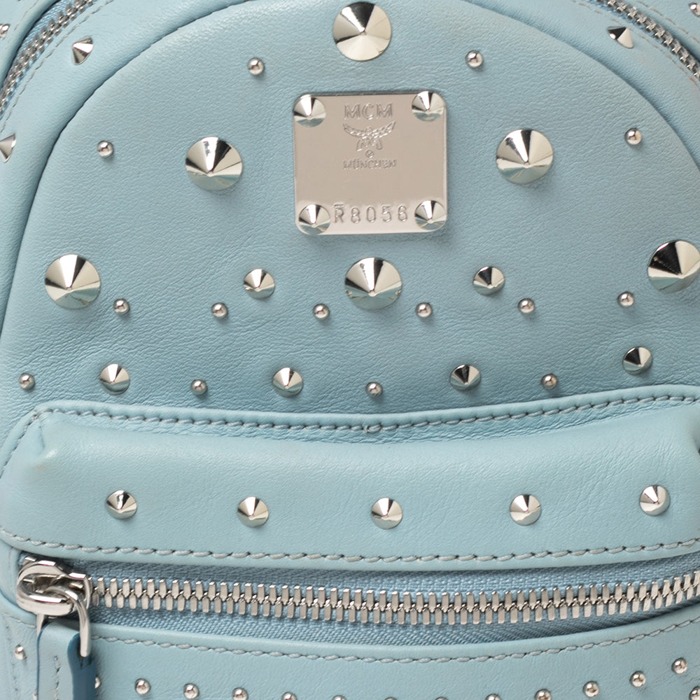 Light blue shop mcm backpack