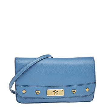 MCM Blue Leather Shoulder Bag