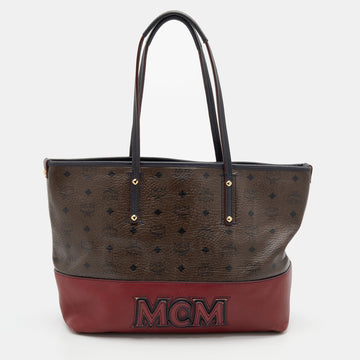 MCM Multicolor Visetos Coated Canvas and Leather Shopping Tote