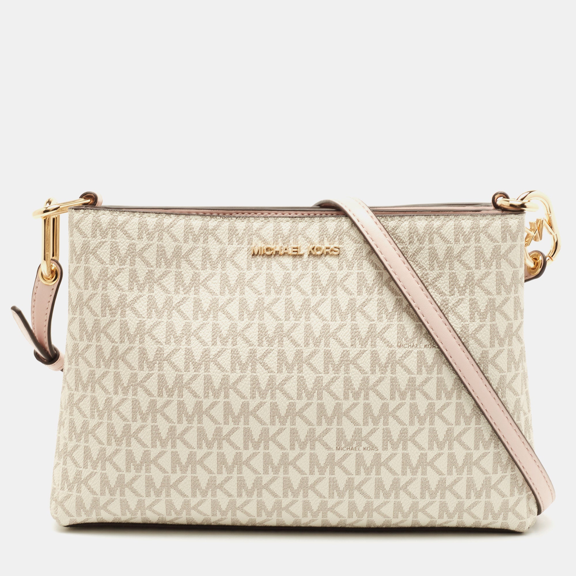 White and pink michael kors purse sale