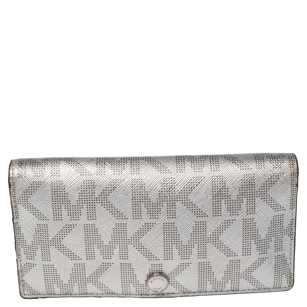 Silver michael 2024 kors wristlet