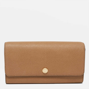 MICHAEL KORS Beige Saffiano Leather Wallet