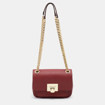 MICHAEL MICHAEL KORS Brick Leather Small Tina Shoulder Bag