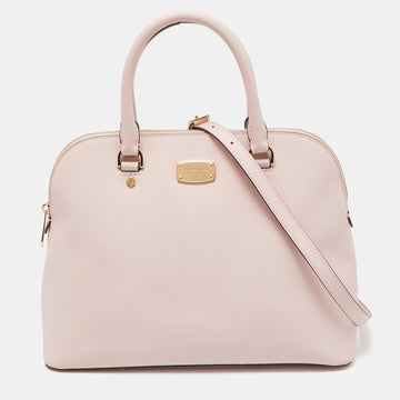 MICHAEL Micheal Kors Slight Pink Saffiano Leather Cindy Dome Satchel