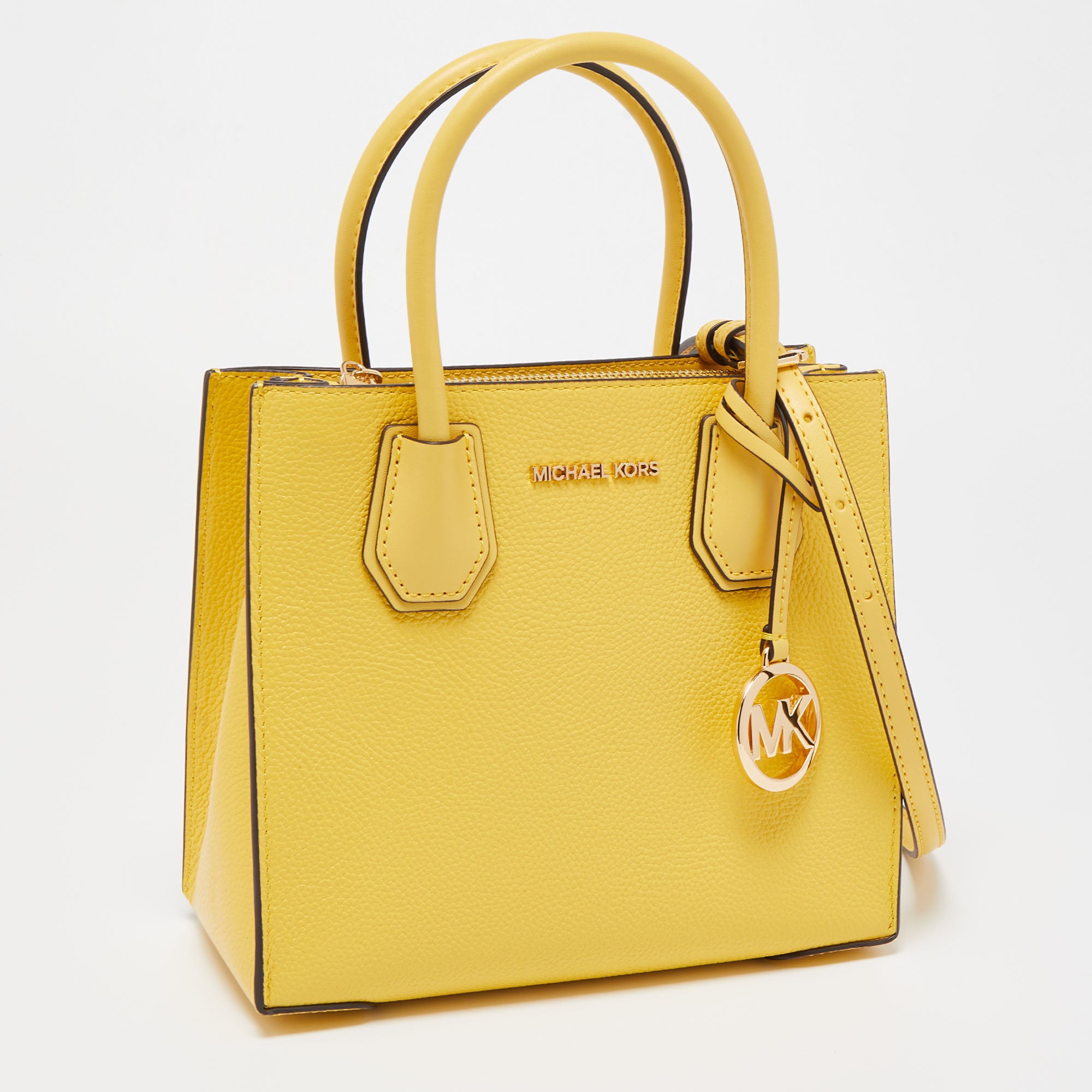 MICHAEL KORS Yellow Leather Mercer Tote