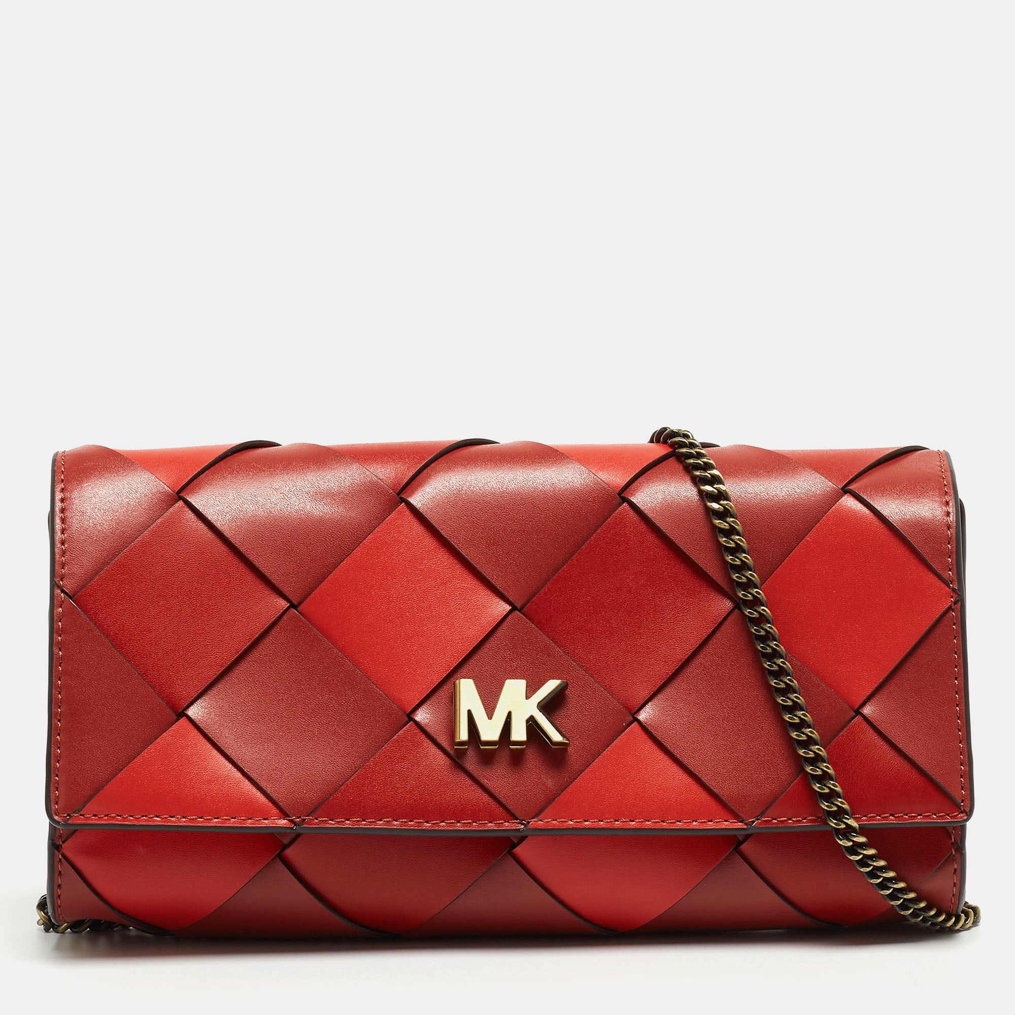 Michael kors woven on sale leather bag