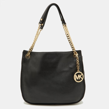 MICHAEL MICHAEL KORS Black Leather Hobo