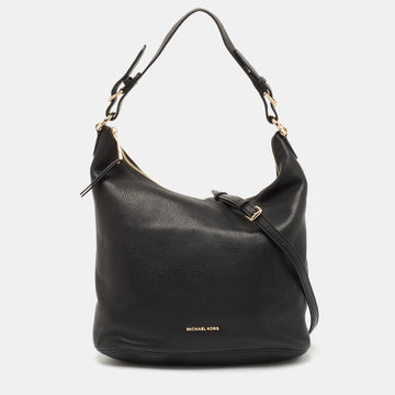 MICHAEL MICHAEL KORS Black Leather Large Lupita Hobo