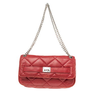 MICHAEL MICHAEL KORS Red Quilted Leather Sloan Shoulder Bag