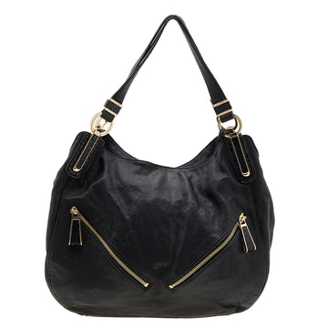 MICHAEL MICHAEL KORS Black Leather Hobo