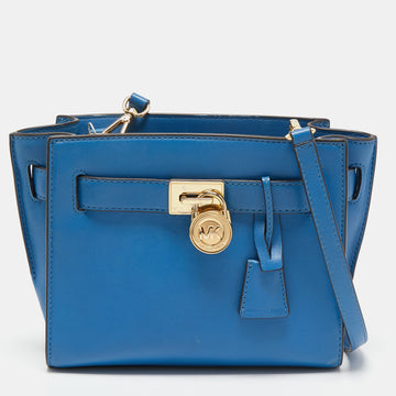 MICHAEL MICHAEL KORS Blue Leather Hamilton Crossbody Bag