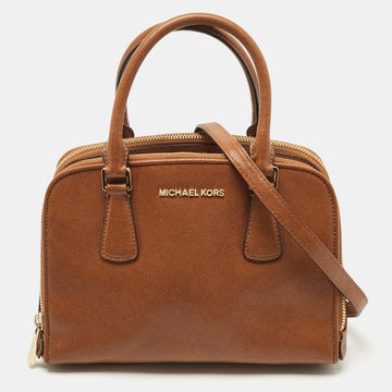 MICHAEL MICHAEL KORS Brown Leather Medium Reese Satchel