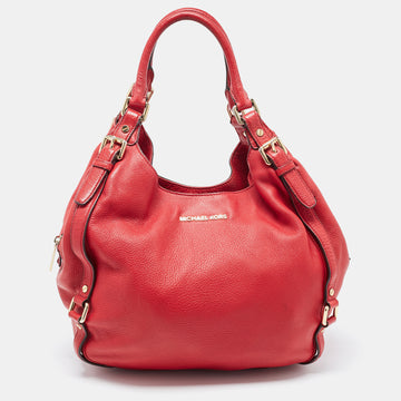 MICHAEL MICHAEL KORS Red Leather Bedford Hobo