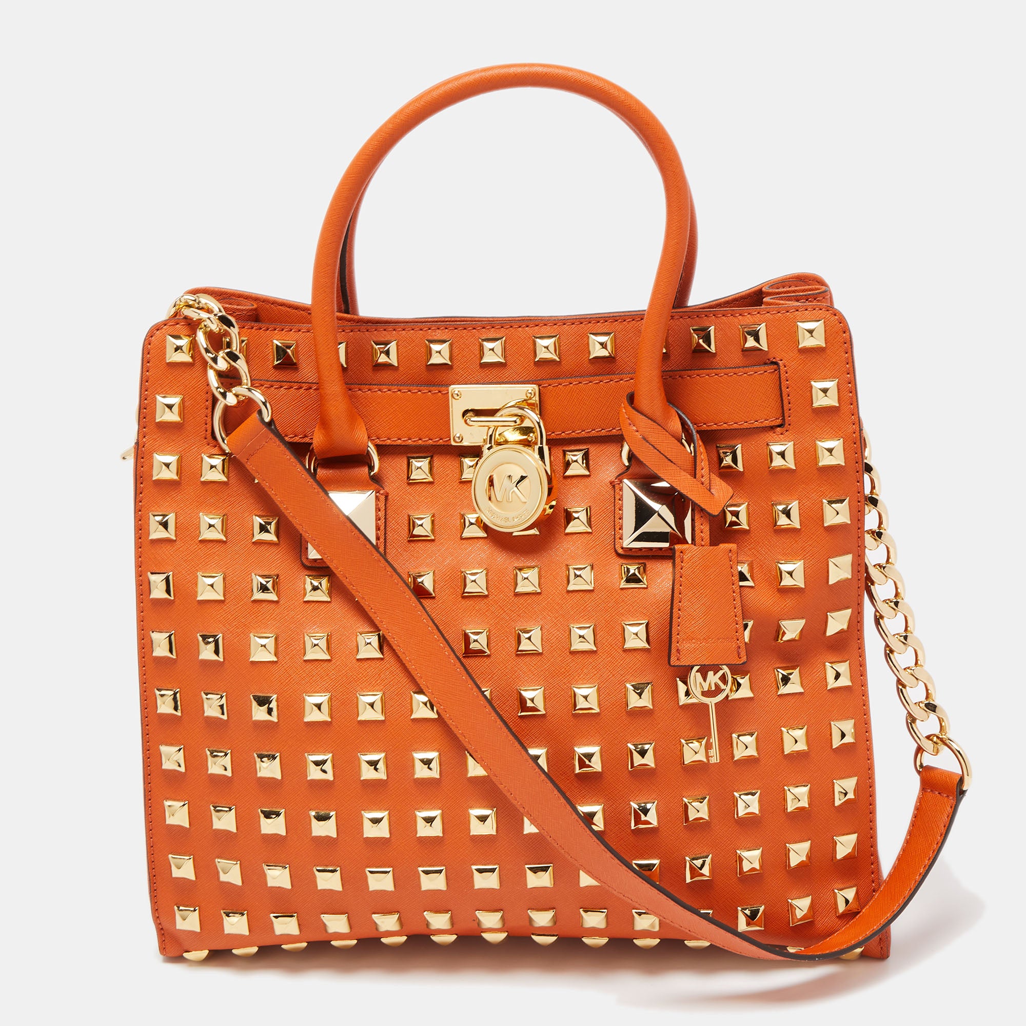 Michael kors deals hamilton bag orange