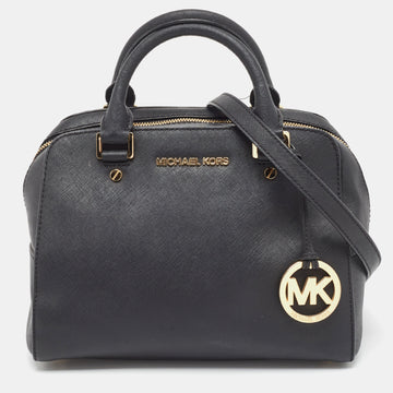 MICHAEL MICHAEL KORS Black Leather Satchel