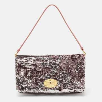 Miu Miu Metallic Two Tone Sequins Clutch